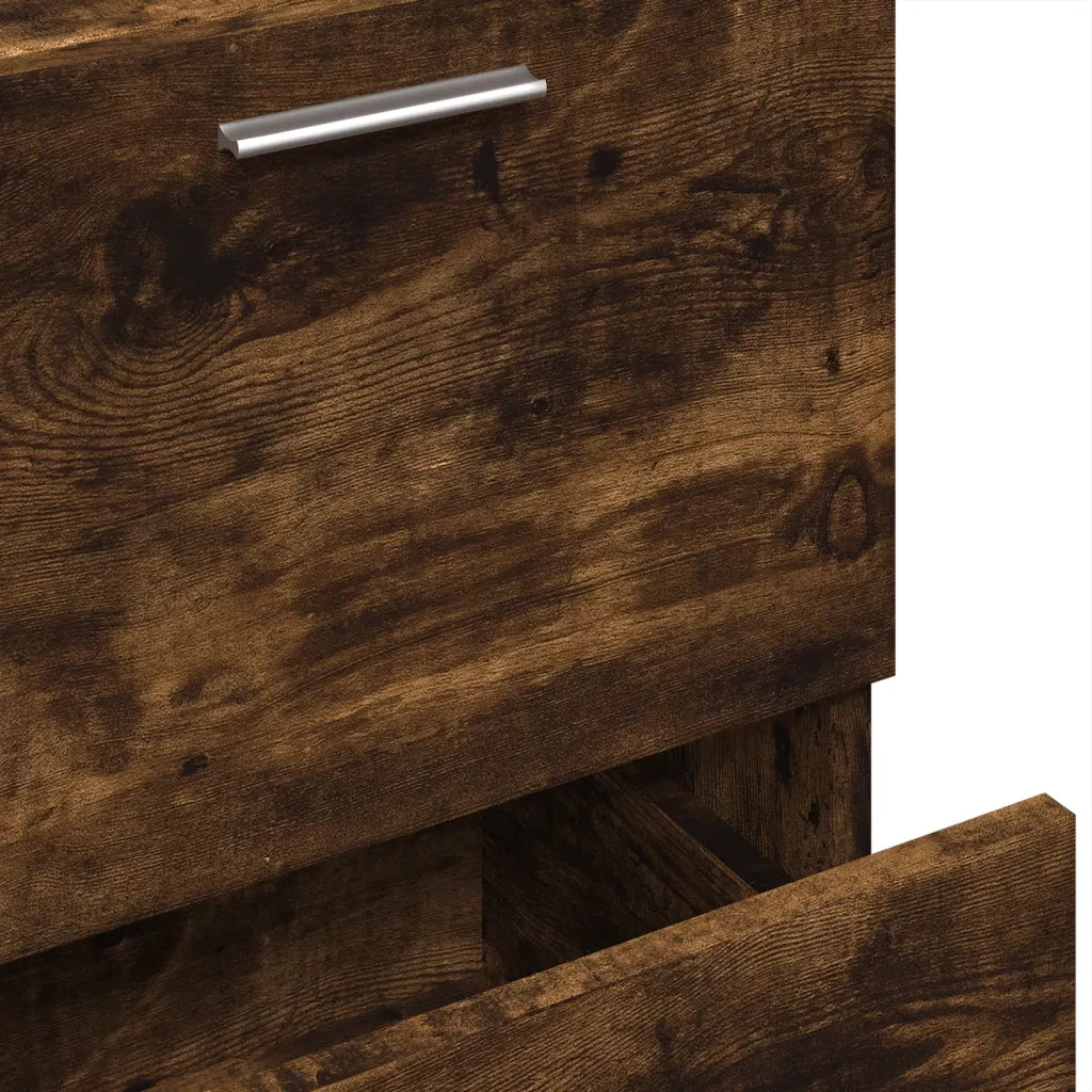 Mobile Lavabo | Armadio Lavabo Rovere Fumo 80x33x60 cm in Legno Multistrato