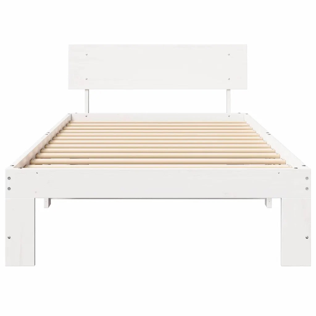 Struttura del letto Bianco 80 x 200 cm Pino massello 872672