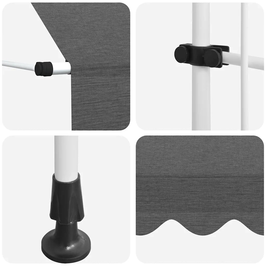 Tenda da Sole Retrattile Manuale 350 cm Antracite 143691