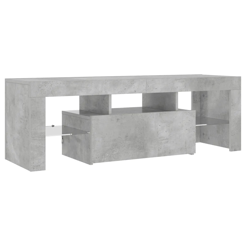 Mobile Porta TV con Luci LED Grigio Cemento 120x35x40 cm cod mxl 34050