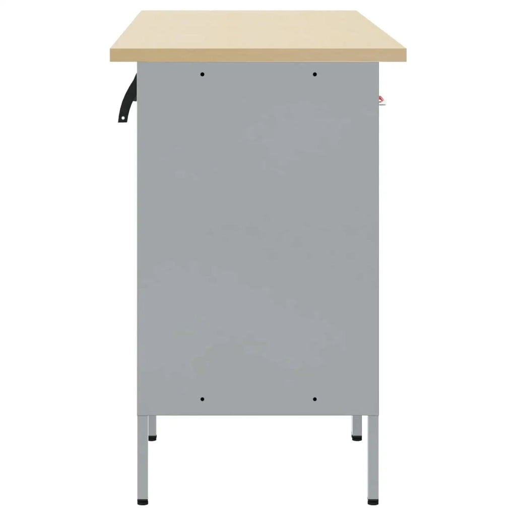 Mobile da lavoro 3 pcs Nero Legno ingegnerizzato e acciaio 3321376