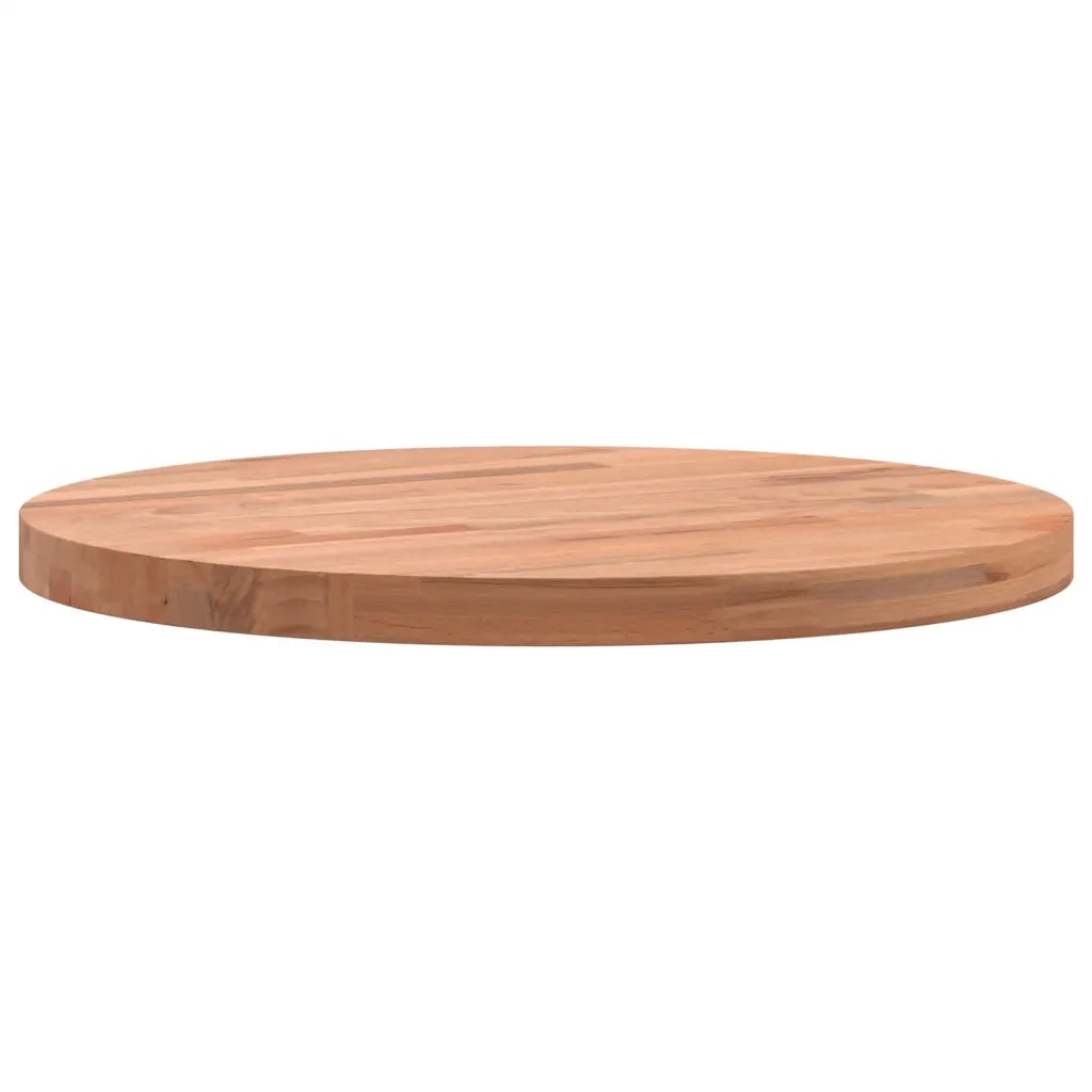 Piano per Tavolo | Superficie Tavolo | Piano Scrivania ?40x2,5 cm Rotondo in Legno Massello di Faggio