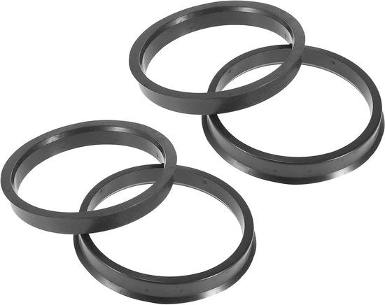 Set di centrini in ABS (4 pezzi) 73,1->70,1mm - nero - per cerchioni in alluminio