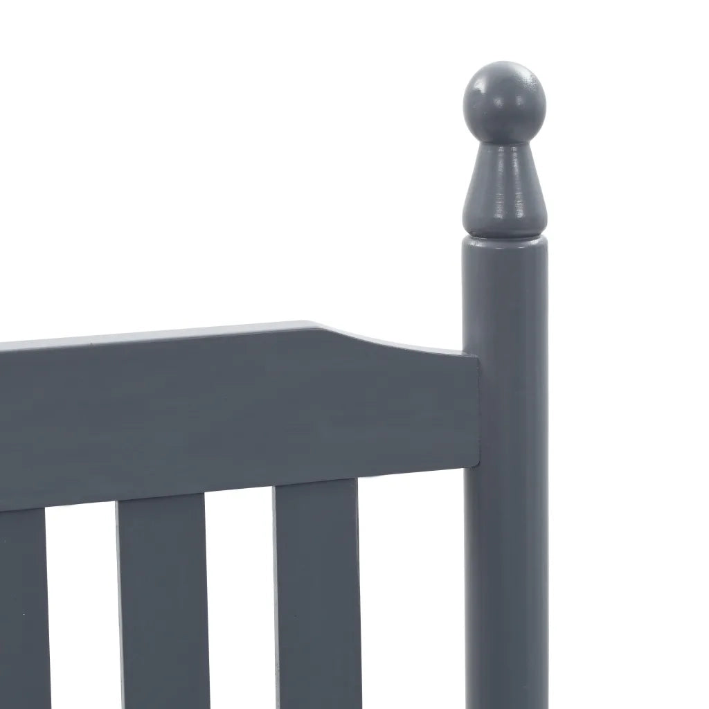 Sedia a Dondolo con Sedile Curvo Grigio in Legno di Pioppo cod mxl 47649