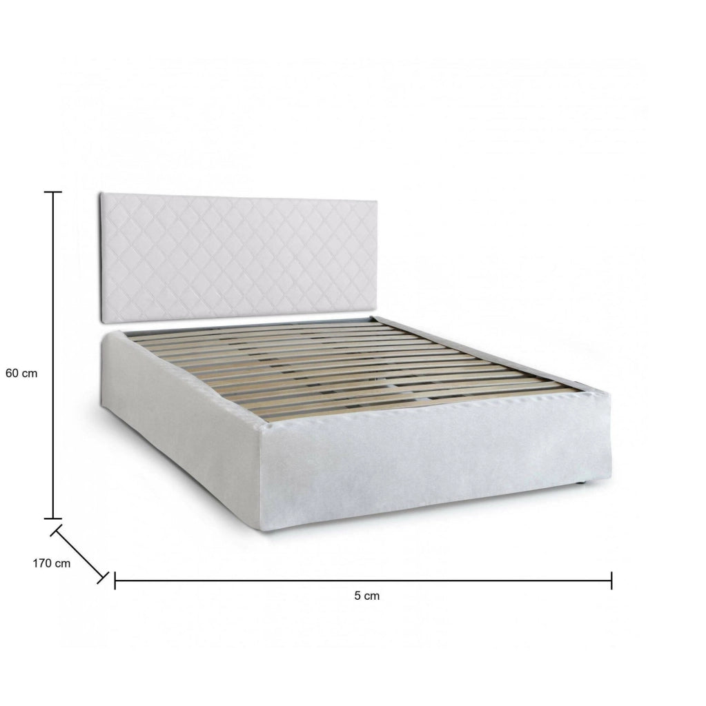Letto Matrimoniale Alfredo, Letto Matrimoniale Sfoderabile Made in Italy, Bianco