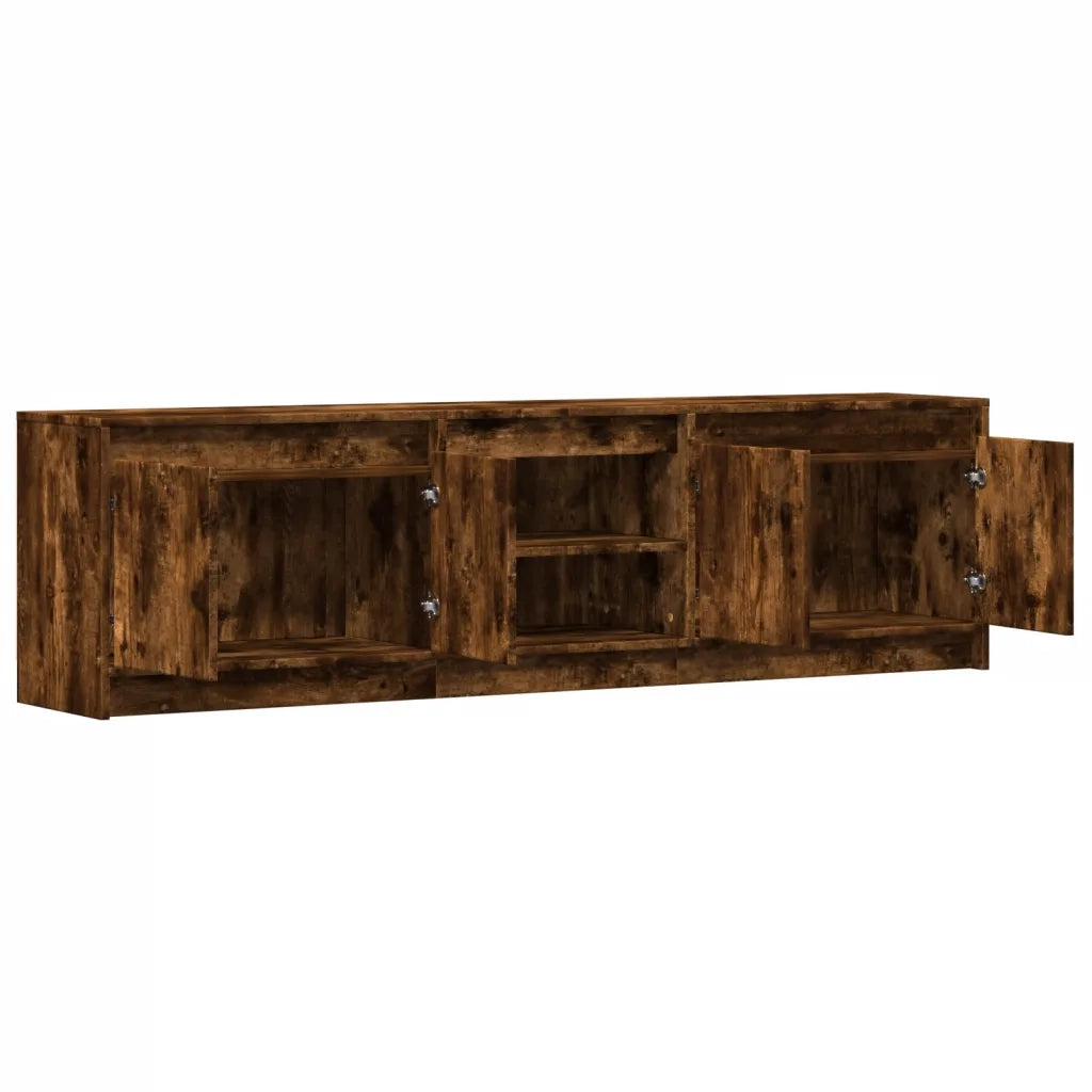 Mobile TV | Armadietto TV | Mobile Porta TV con LED Rovere Fumo 180x34x50cm in Truciolato