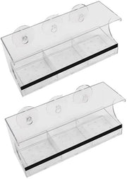 Due kit di supporti per finestre con chiusura a molla, case per uccelli