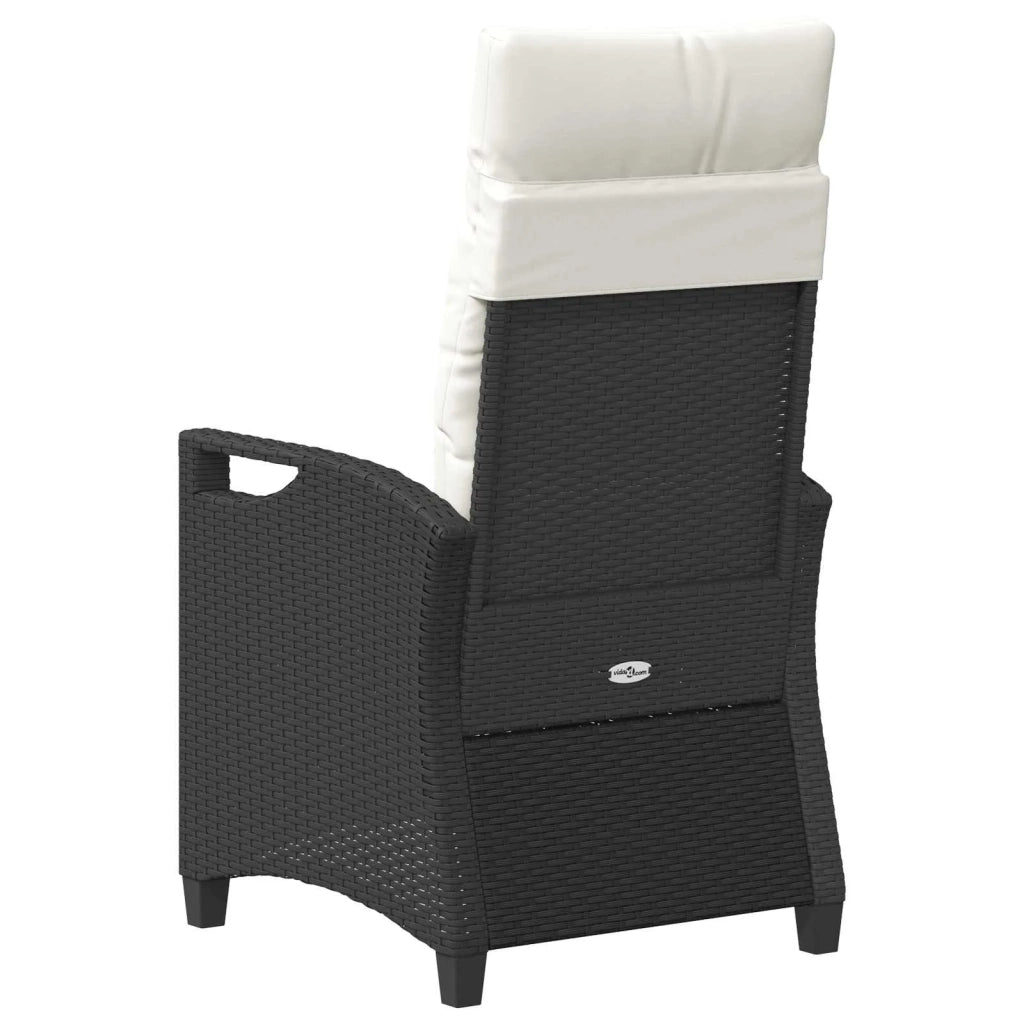 Sedia da Giardino 2 pcs Nero e Crema 56 x 60 x 112 cm