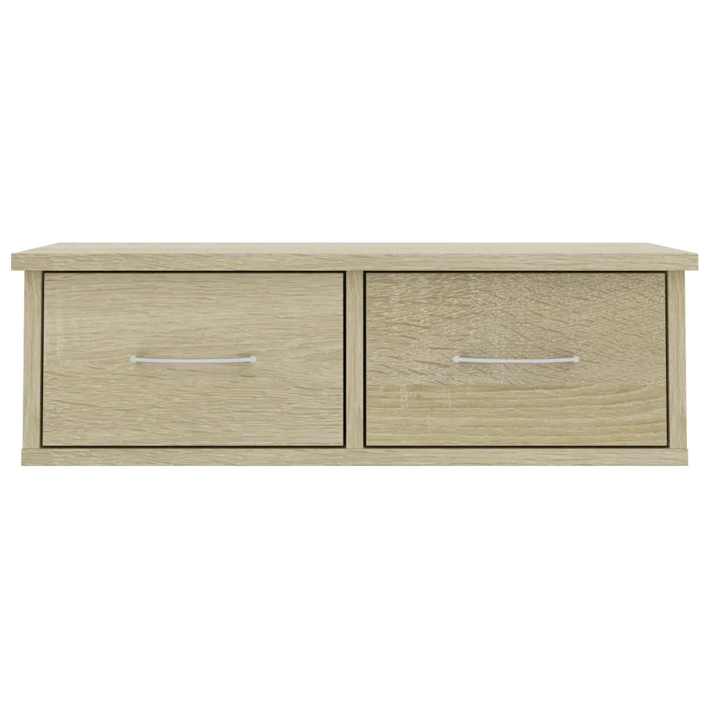 Scaffale Cassetti Parete Rovere Sonoma 60x26x18,5cm Multistrato 800588