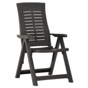 Sedie da Giardino Reclinabili 2 pz in Plastica Antracite 315831