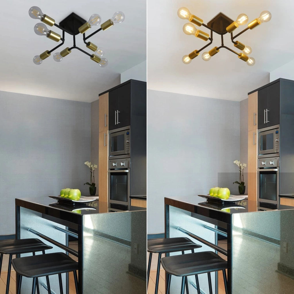 ZMH Lampada da soffitto nera vintage per camera da letto - Illuminazione industriale