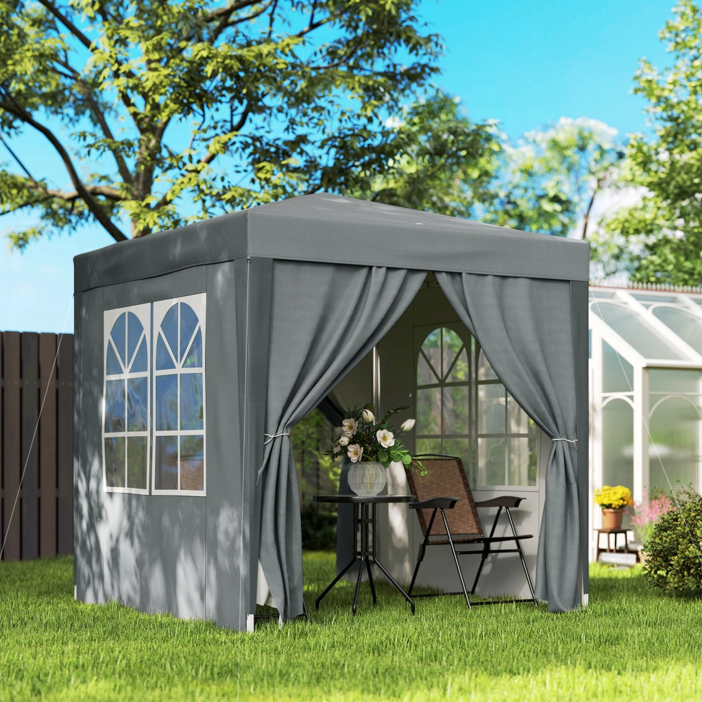 Tonnelle da giardino pieghevole ¨C zephmum ¨C Grigio 2x2 m