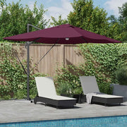 Ombrellone-Ombrello da giardino balcone Rosso Bordeaux 351 x 250 x 253 cm