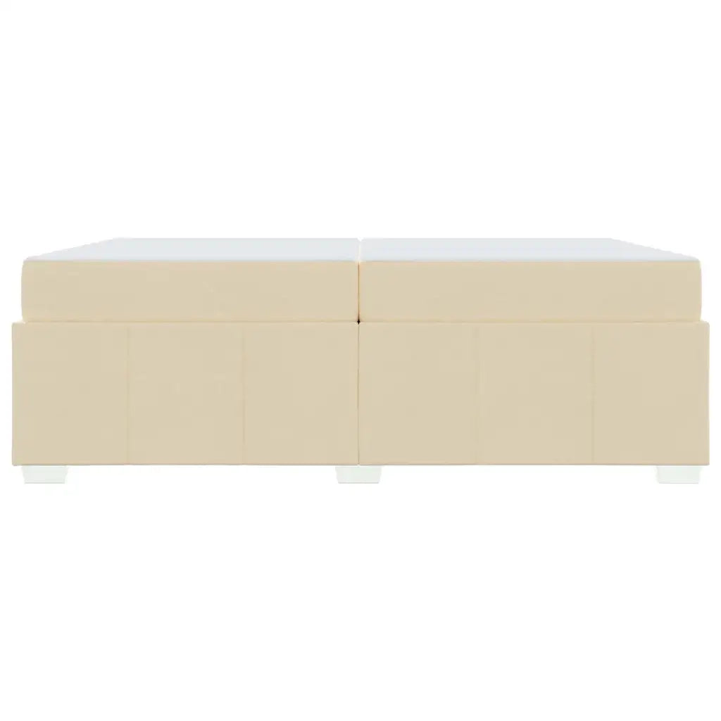 Struttura del letto con materasso Crema 200 x 200 cm Tessuto 3398312