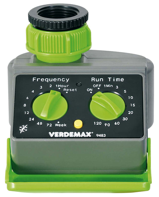 Centralina Analogica per Irrigazione Verdemax Programmabile 1h / 7g Durata 1-120 Minuti Attacco Rubinetto 3/4''-1''