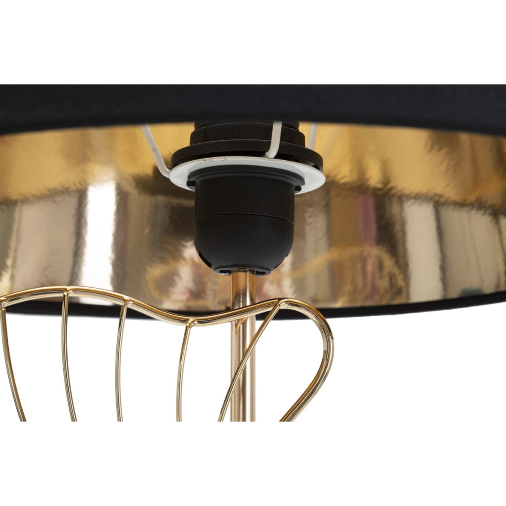 Lampada da Tavolo Foglia 56, Nero, Metallo, 30x30x60 cm