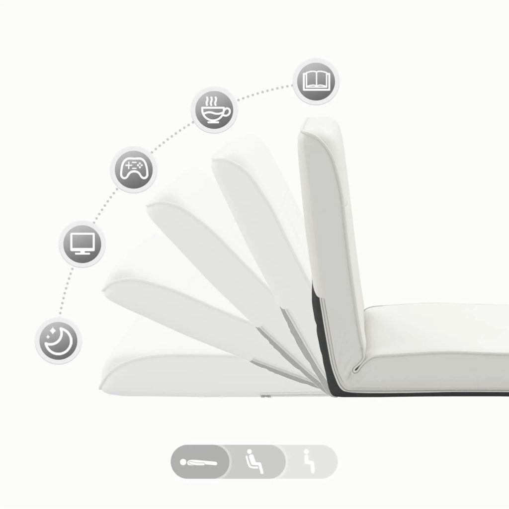 Sedia da Pavimento Bianco 50 x 73 x 60 cm Pelle Sintetica 42028164