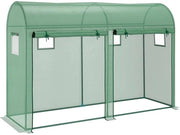 Tunnel per orto - 300x100x200 cm - Folie resistente al tempo - con 4 finestre e 2 porte rotanti - per verdure e piante - costruzione robusta