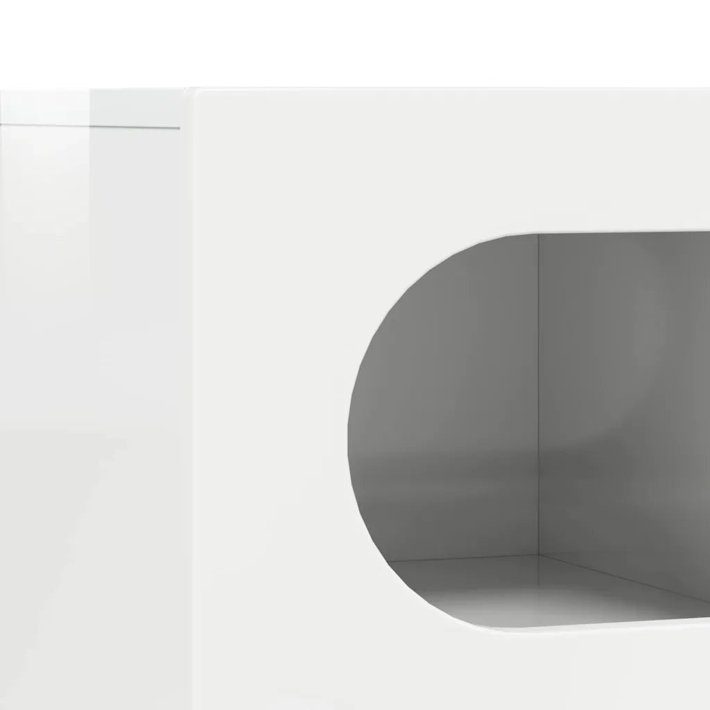 Mobile TV Bianco Lucido 60 x 35 x 40 cm Legno multistrato 891288