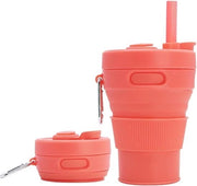 Tazza da Caffè Collapsibile in Silicone per Campeggio - Tazza da Viaggio Pieghevole con Beccuccio - Tazze da Bere Reutilizzabili Portatili per Escursioni all'Aperto - Capacità 450ml Tazza da Caffè Pieghevole in Silicone
