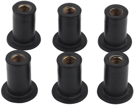 Pompa per kayak e canoa in gomma ecolabile M5 - set da 6 pezzi nero - accessori per kayak hardware