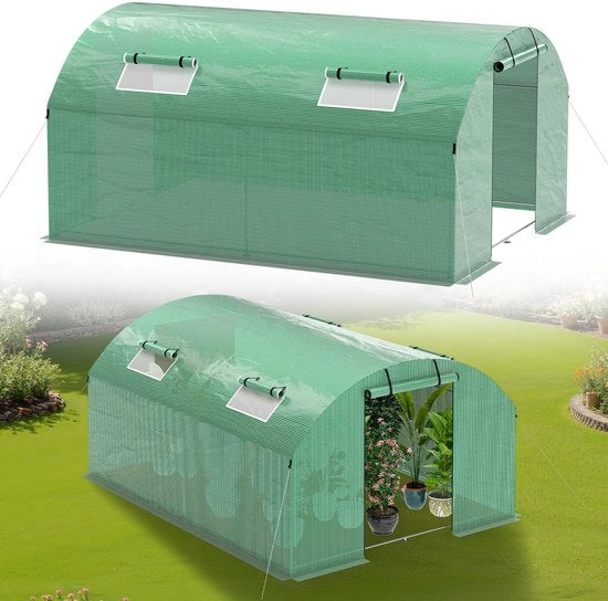 Casella per giardino 4x3x2 m con cornice zincata e copertura in PE