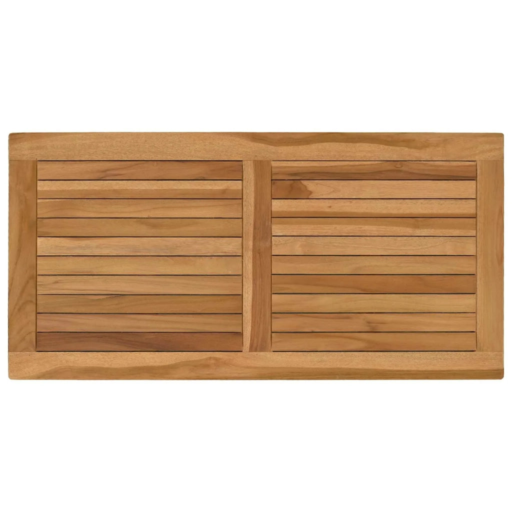 Piano del tavolo Rettangolare Legno di teak solido Naturale 42033166