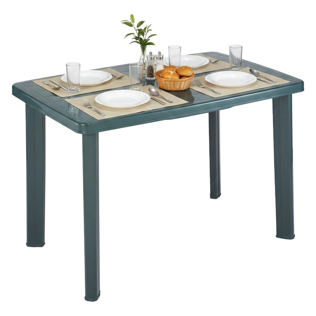 Pinedale, Tavolo da Esterno 6 Posti Made in Italy, 101x68x72h cm Verde