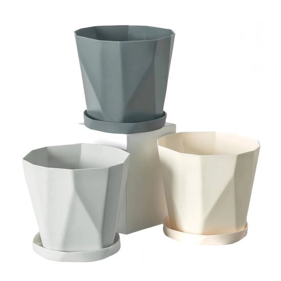 Set di 3 piccole vaschette di fiori - Alta qualità - 11,5 cm x 13 cm