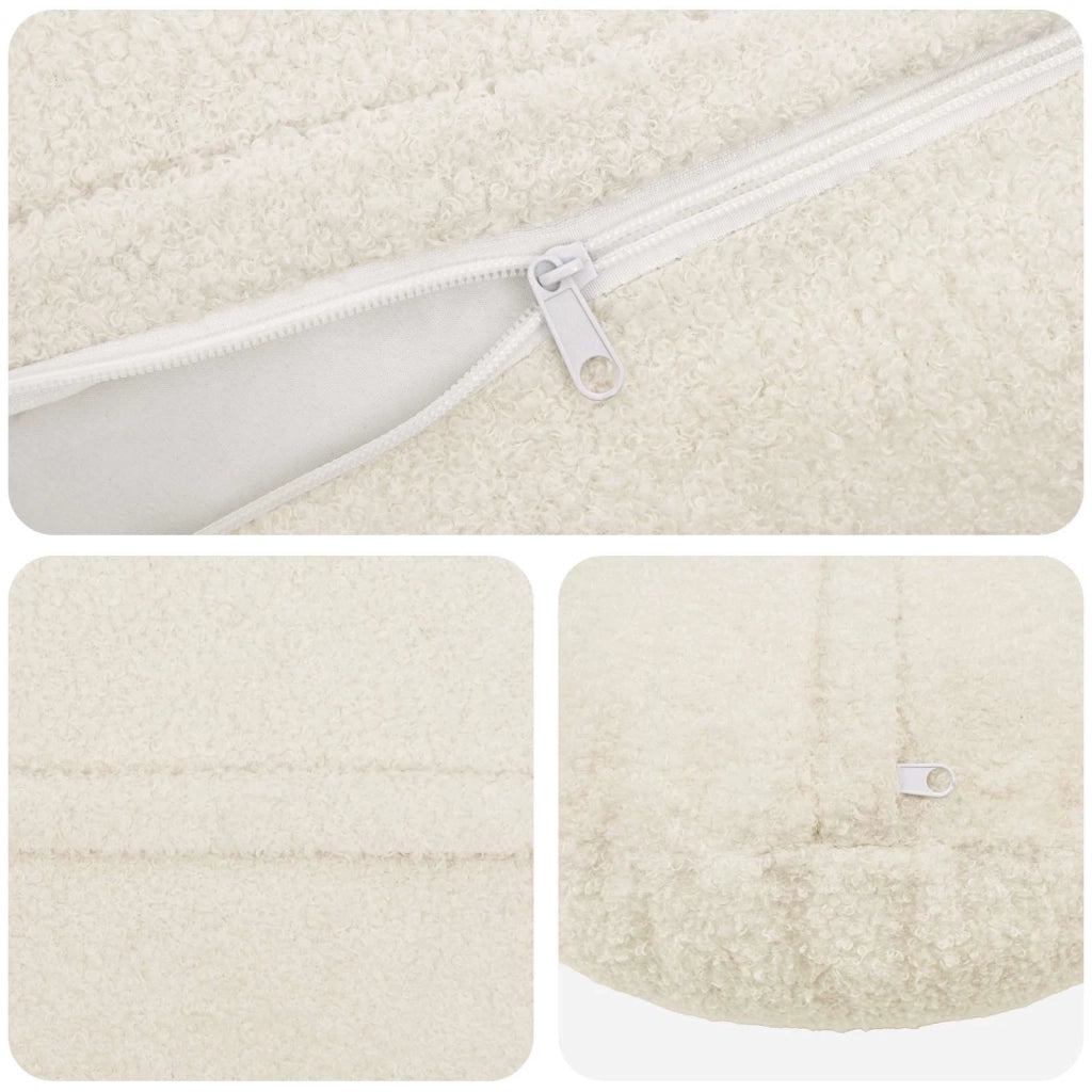 Federa 6 pcs HEERLEN Crema Ø 40 cm Bouclé 922296
