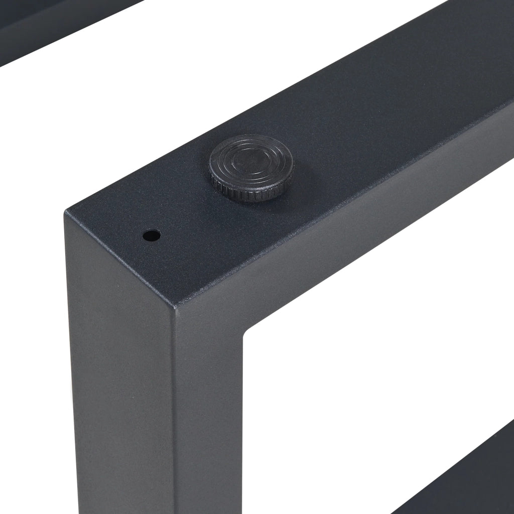 Set di 2 gambe per tavolo mobili moderni design originale fai da te acciaio 40 x 64 cm nero 03_0009677