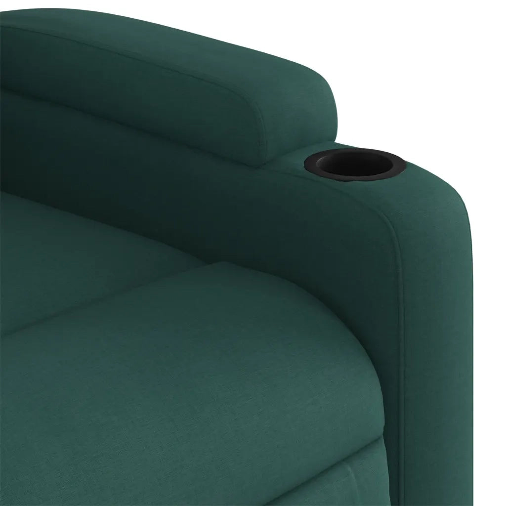 Divano Sedia-Poltrona Reclinabile in Tessuto Verde Scuro 486222