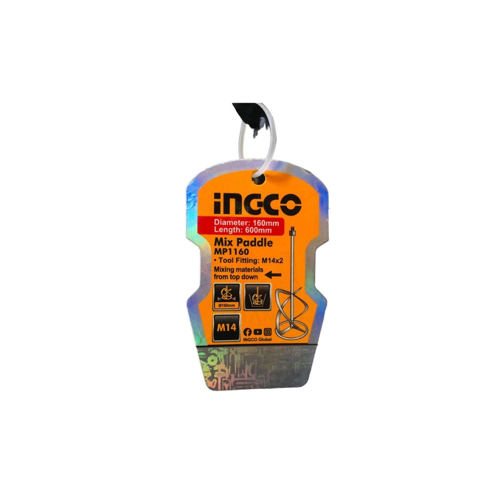 Frusta miscelatore a elica malte intonaci adesivi 60 cm attacco m14 agitatore *** spessore 160 mm, confezione 1
