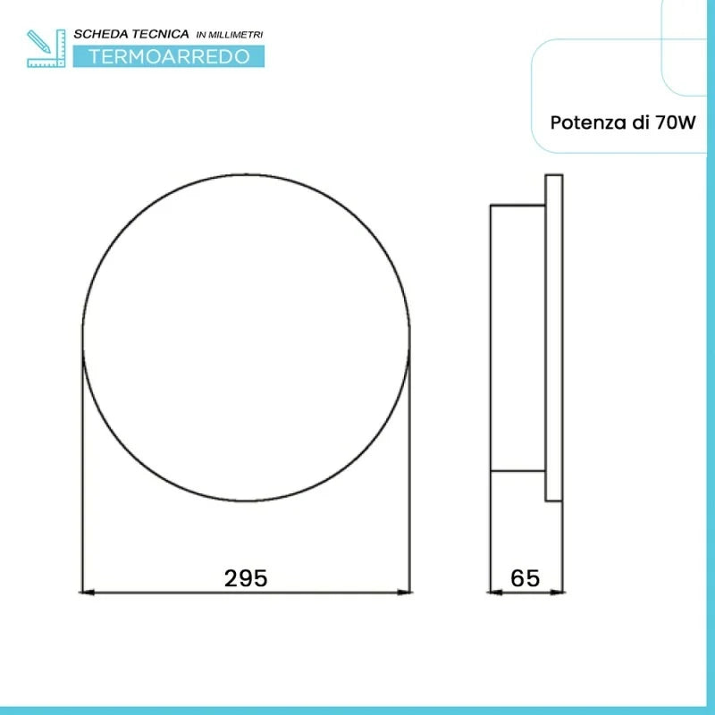 Scaldasalviette elettrico Cuzco 29,5 cm bianco opaco 70W in ceramica
