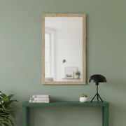 Specchiera America in legno colore noce americano con specchio in rilievo 60x105
