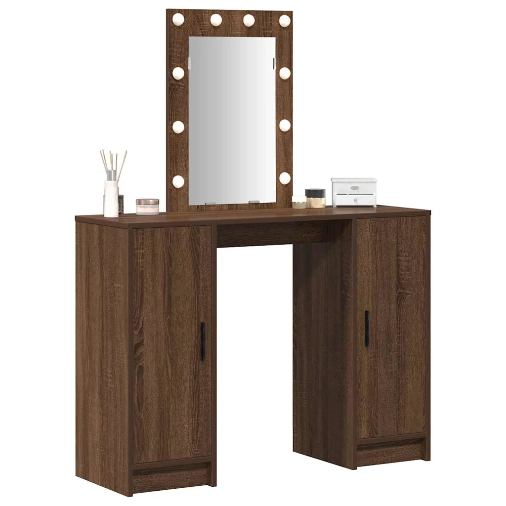 Tavolo da Trucco Marrone 102 x 33 x 135 cm Legno ingegnerizzato 865187