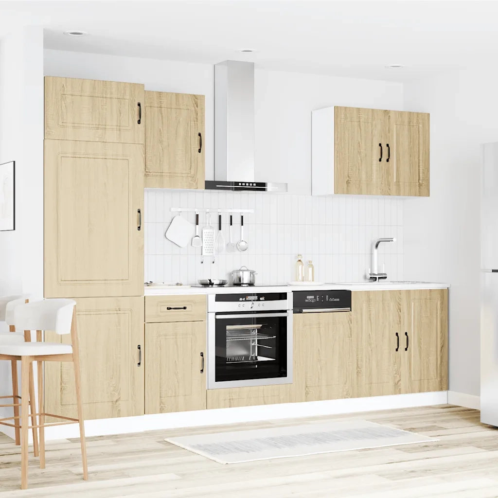 vidaXL Set Mobili da Cucina 7 pz Kalmar Rovere Sonoma in Truciolato