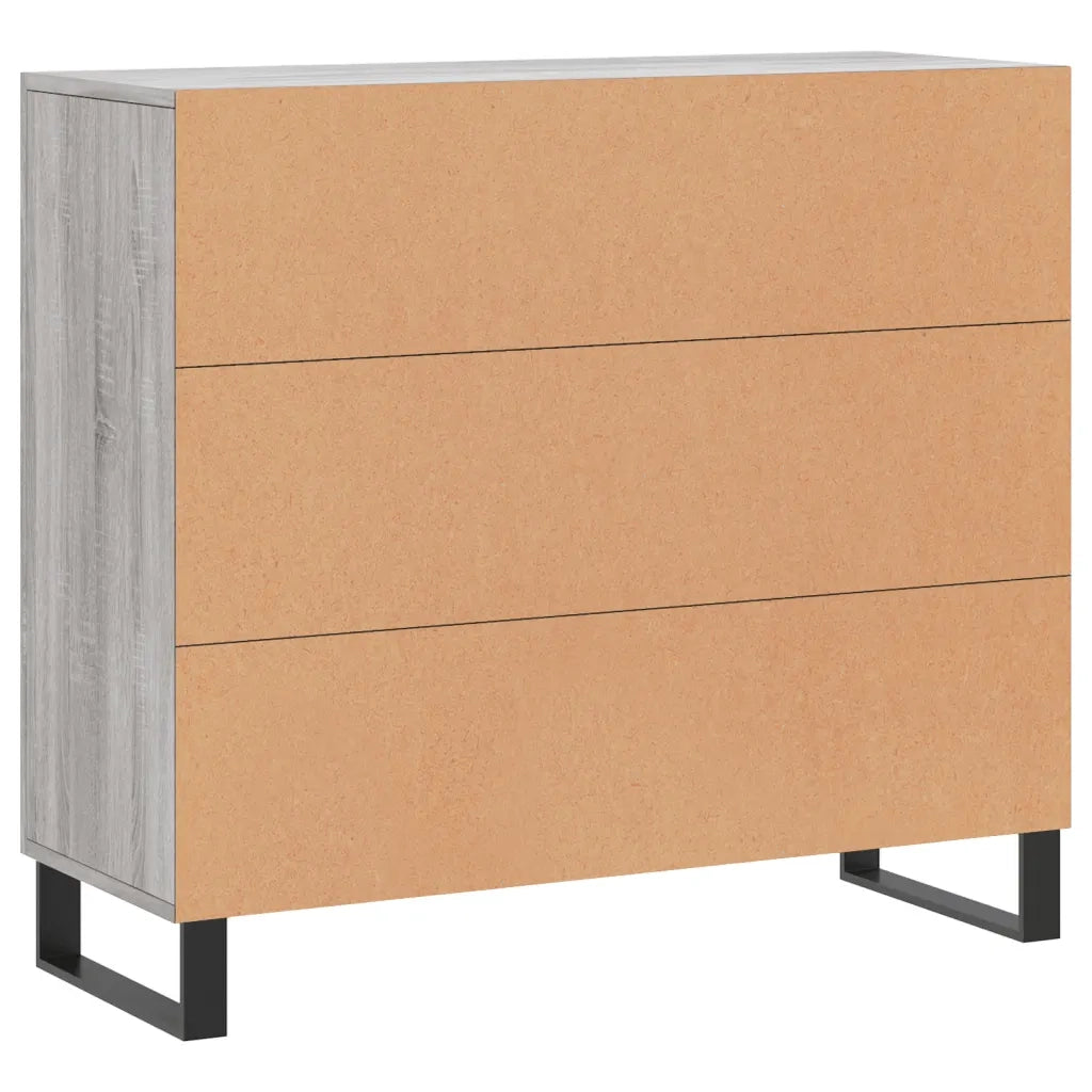 Credenza-Buffet-Armadio da cucina Grigio Sonoma 90x34x80 cm in Legno Multistrato 453351