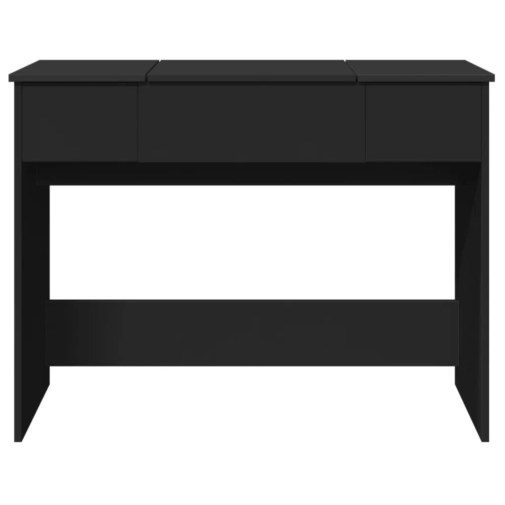 Toeletta | Tavolo da Trucco con Specchio Nero 100x45x76 cm