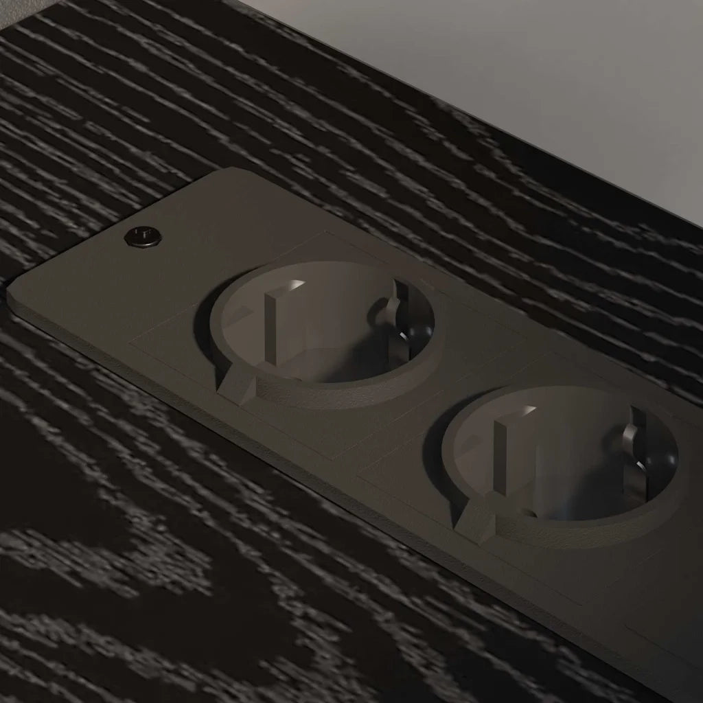 Cabina con Stazione di Ricarica Rovere Nero 61 x 46 x 67 cm 859830