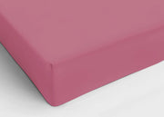 Lenzuolo Sotto Con Angoli Coprimaterasso In Cotone Tinta Unita Colore Fucsia C.N. - Francese - Fucsia