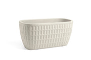 Cassetta rettangolare in resina "Tyle" 80 cm - arredo moderno giardino fioriera Colore: Bianco