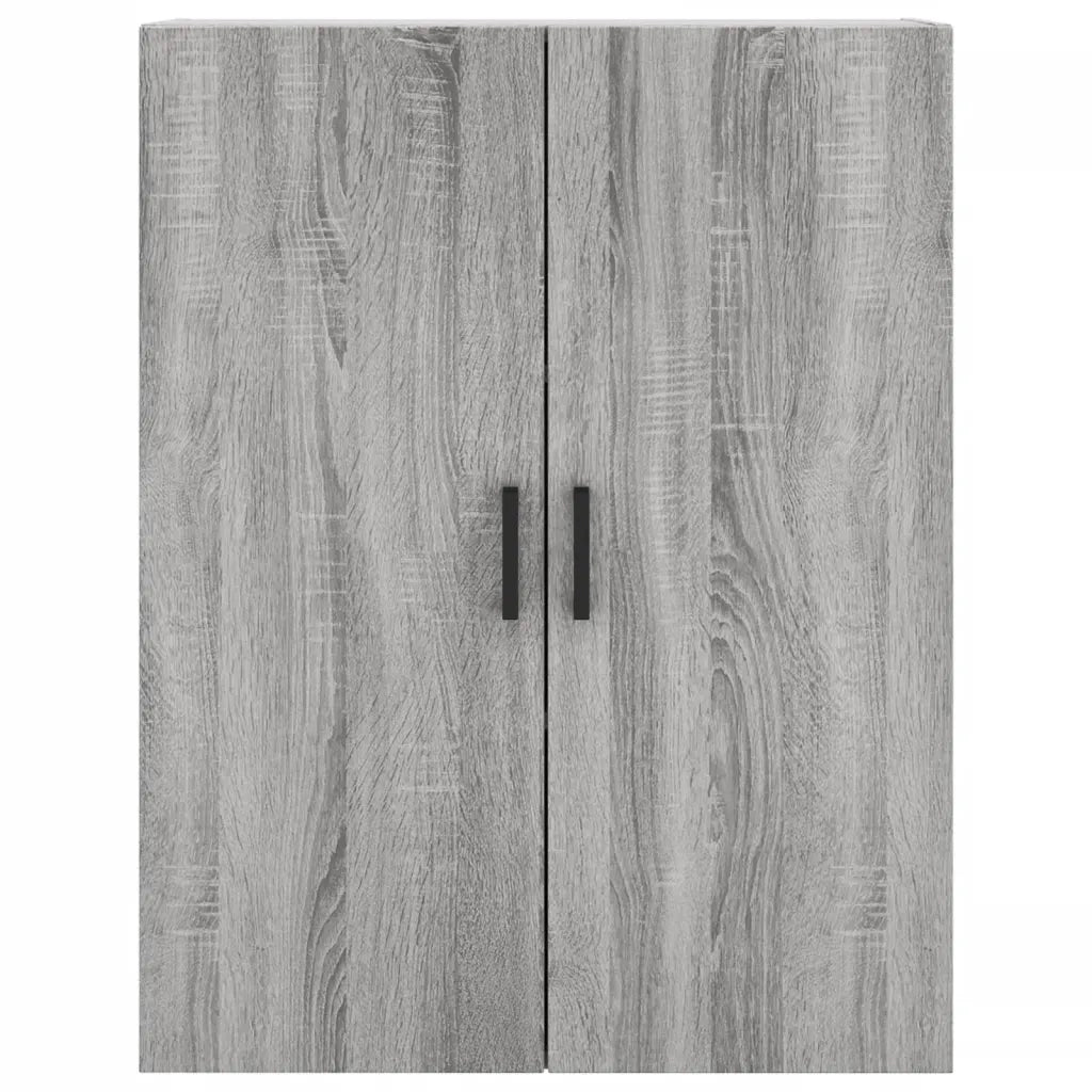 vidaXL Mobili a Parete 2 pz Grigio Sonoma 69,5x34x90 cm