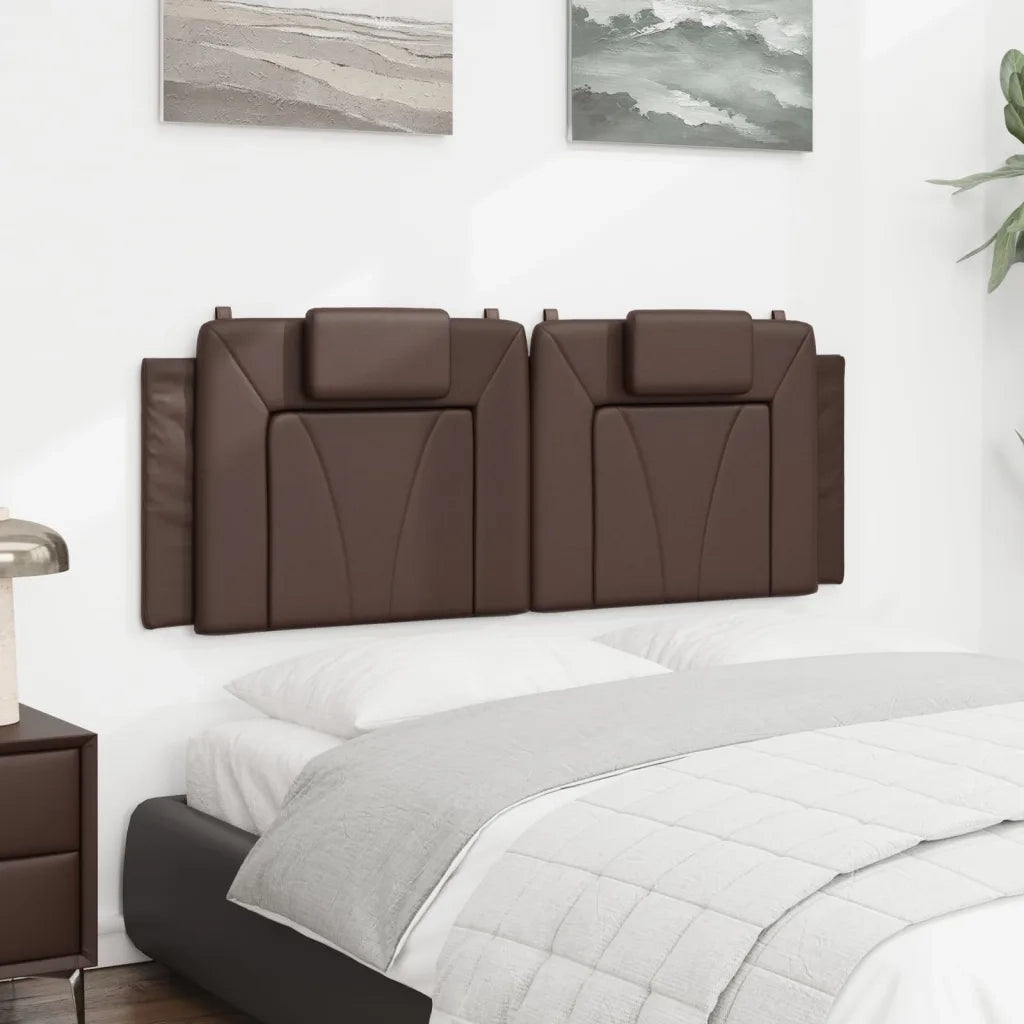 Cuscino Testiera Viana Marrone 120 cm in Similpelle 374783