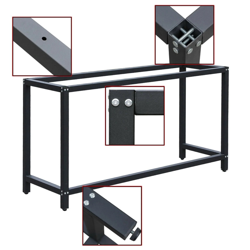 Telaio fisso per banco da lavoro 100 cm tavolo da lavoro supporto officina 16_0002150