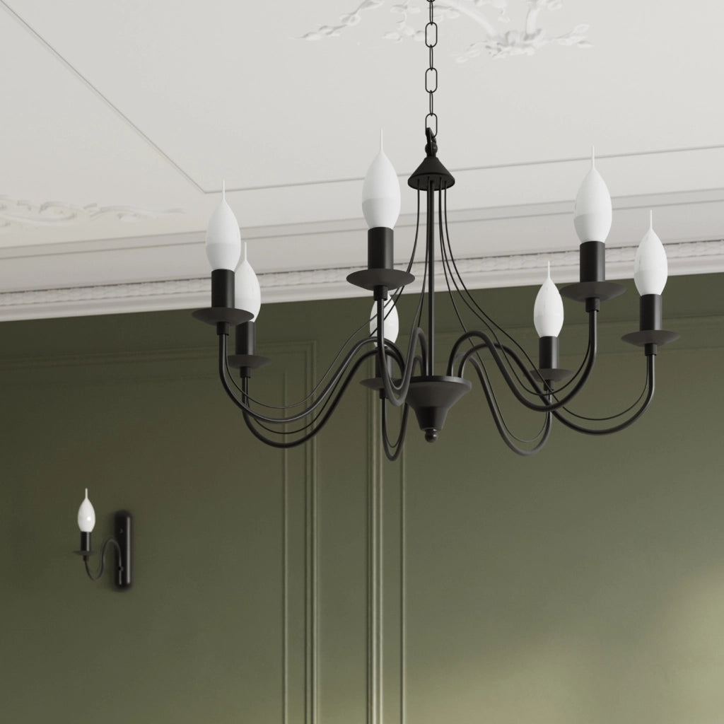Lampadario a candeliere PALADA nero 3xE14 Pure Lume