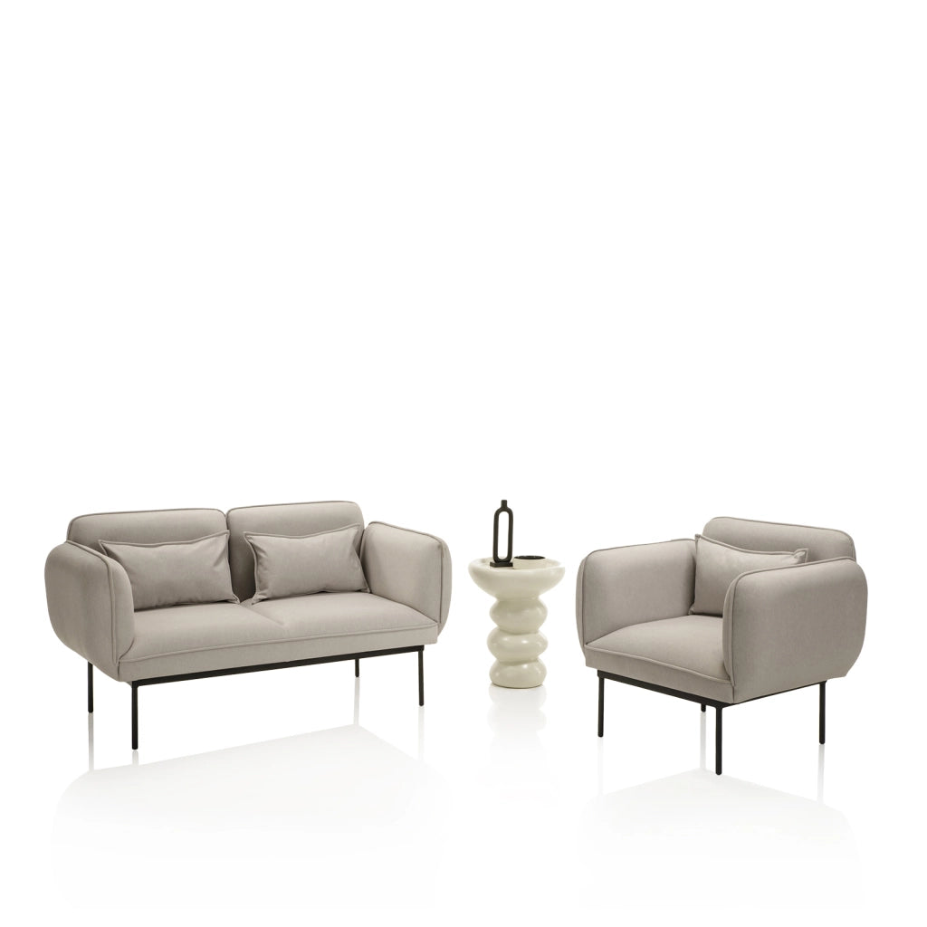 Divano 2 posti VELOUR grigio chiaro