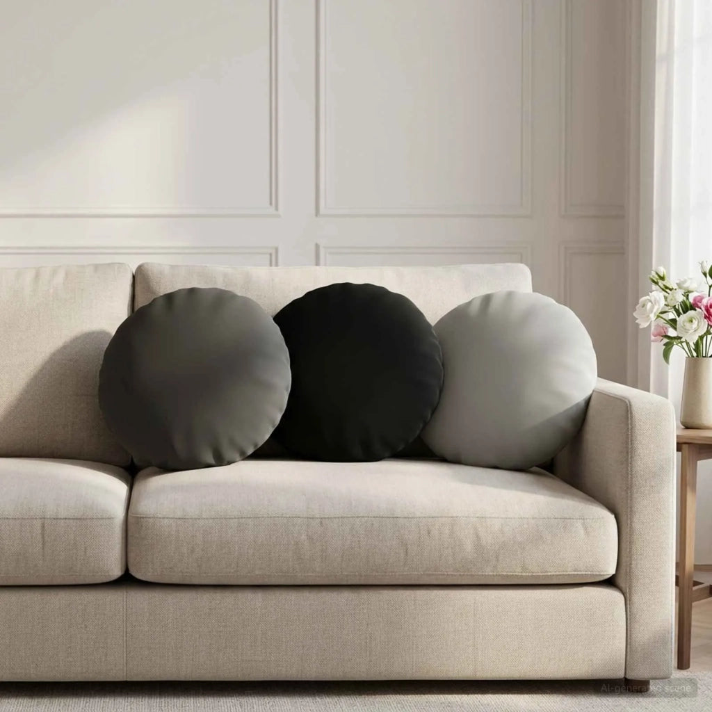 Cuscino con cuscino HEERLEN 2 pz Antracite Poliestere 929143