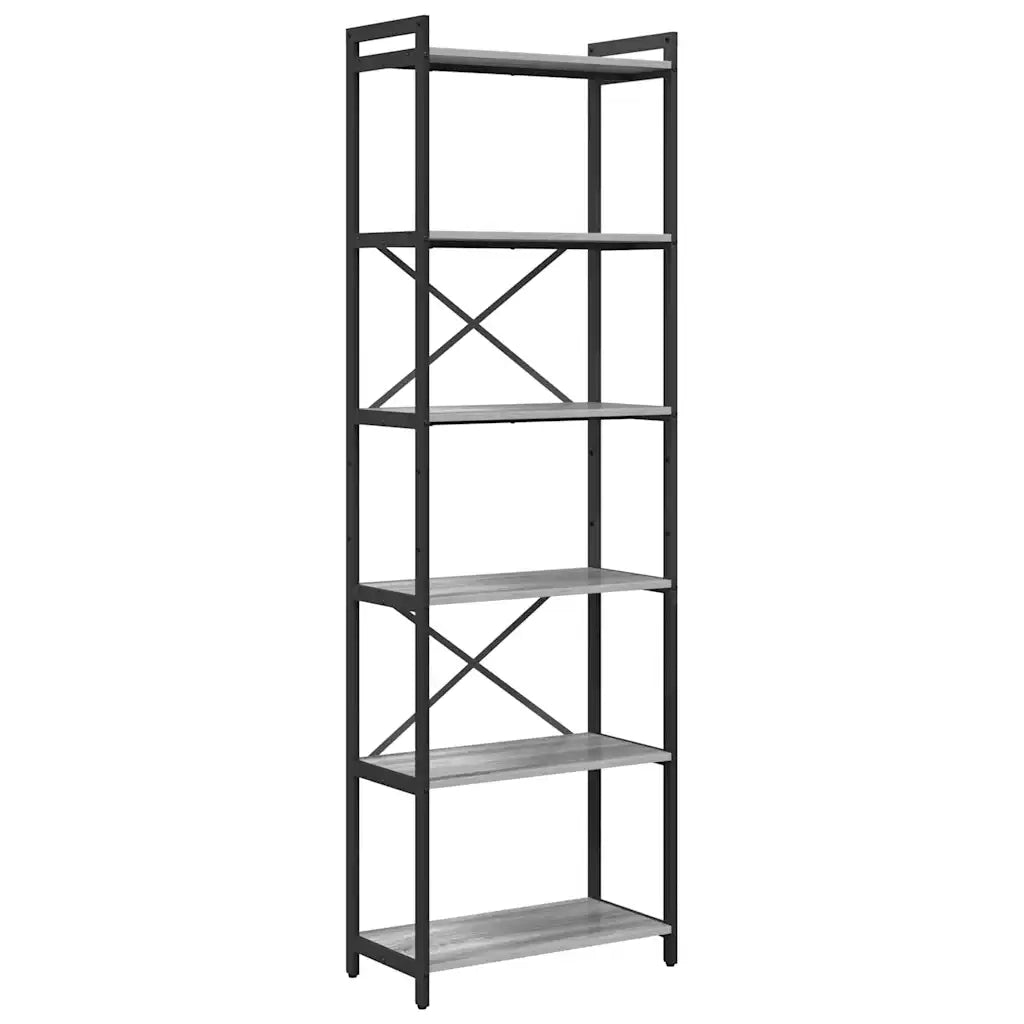 Libreria Grigio sonoma 60 x 30 x 189,5 cm Legno multistrato 868380