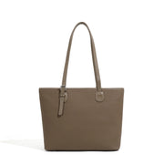 Borsa a tracolla da donna in vera pelle, grigia